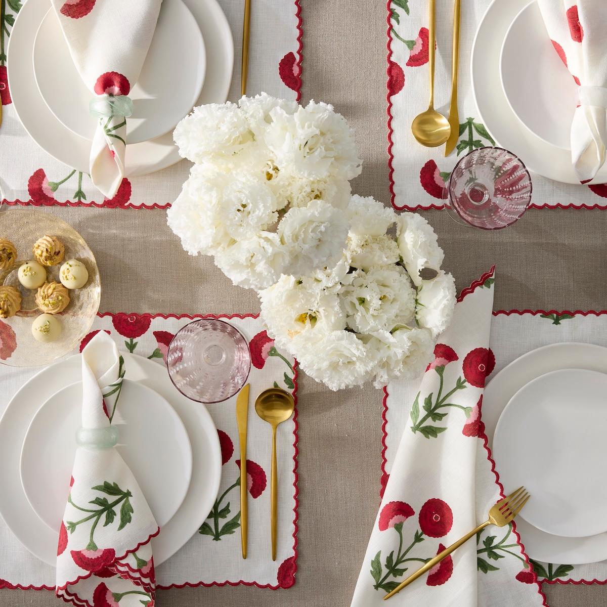 Gisele Placemat, Set Of 4 Marigold Pillows & Accessories Schumacher