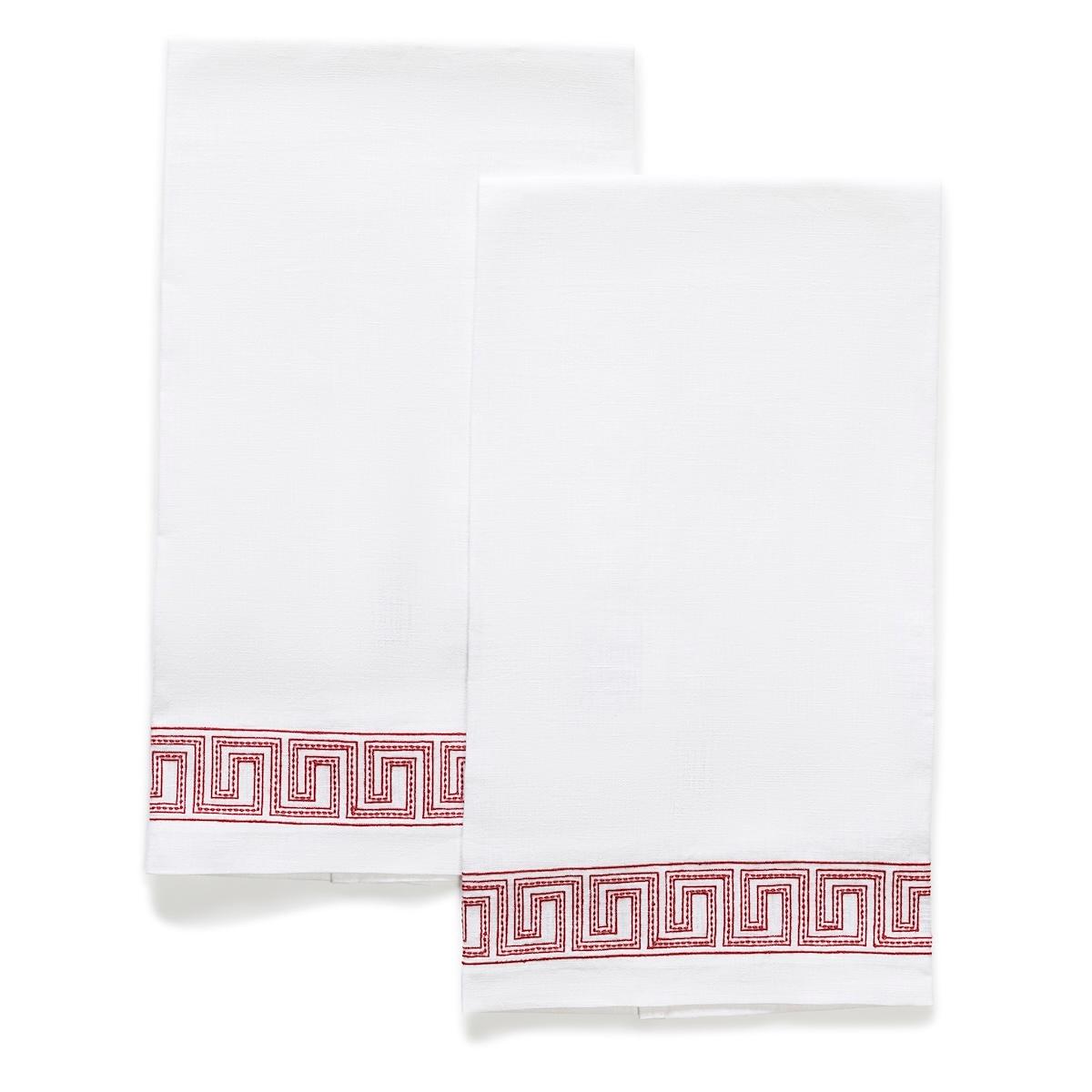 Ophelia Guest Towel, Set of 2_RED