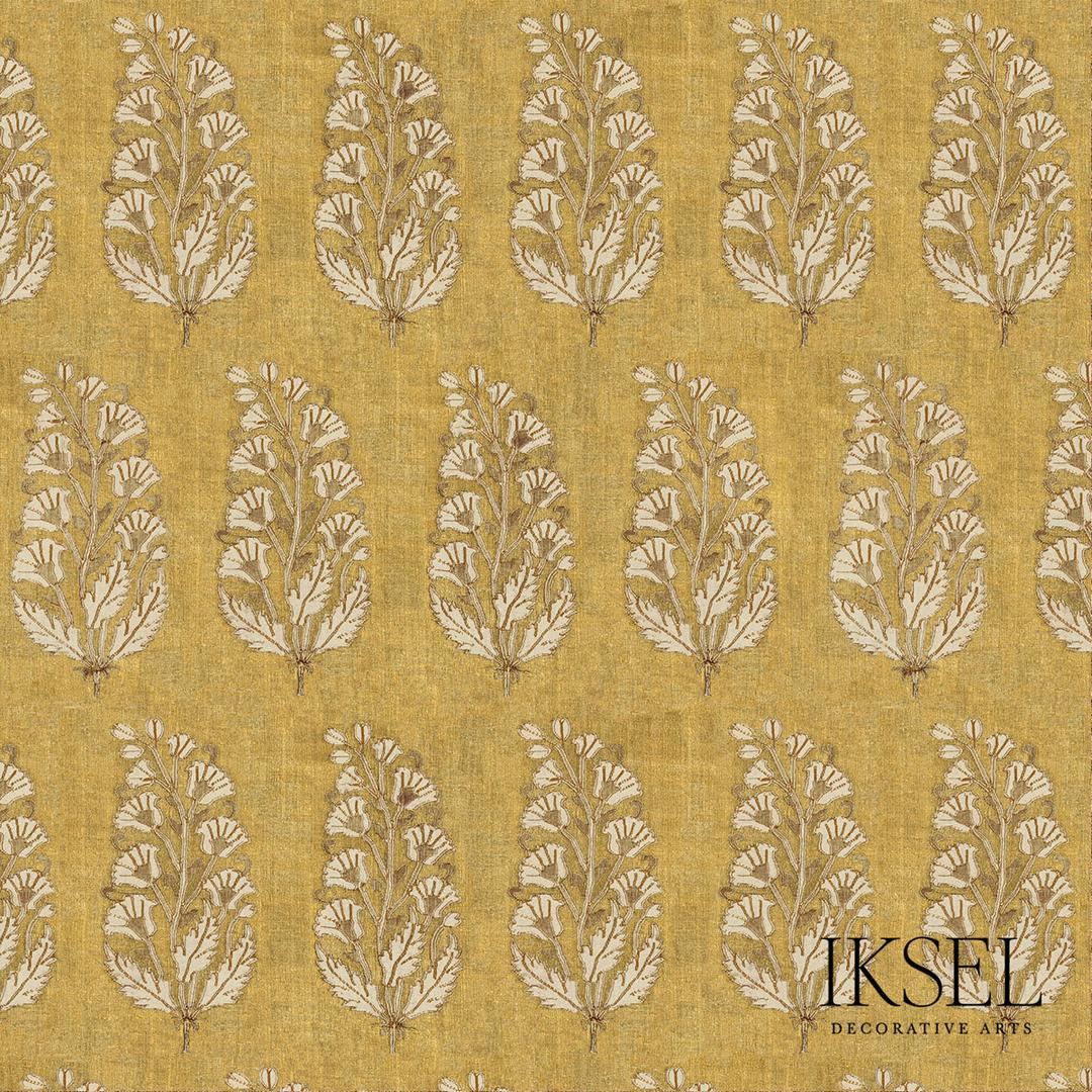 Safavid Boteh - Gold Fabrics | Schumacher