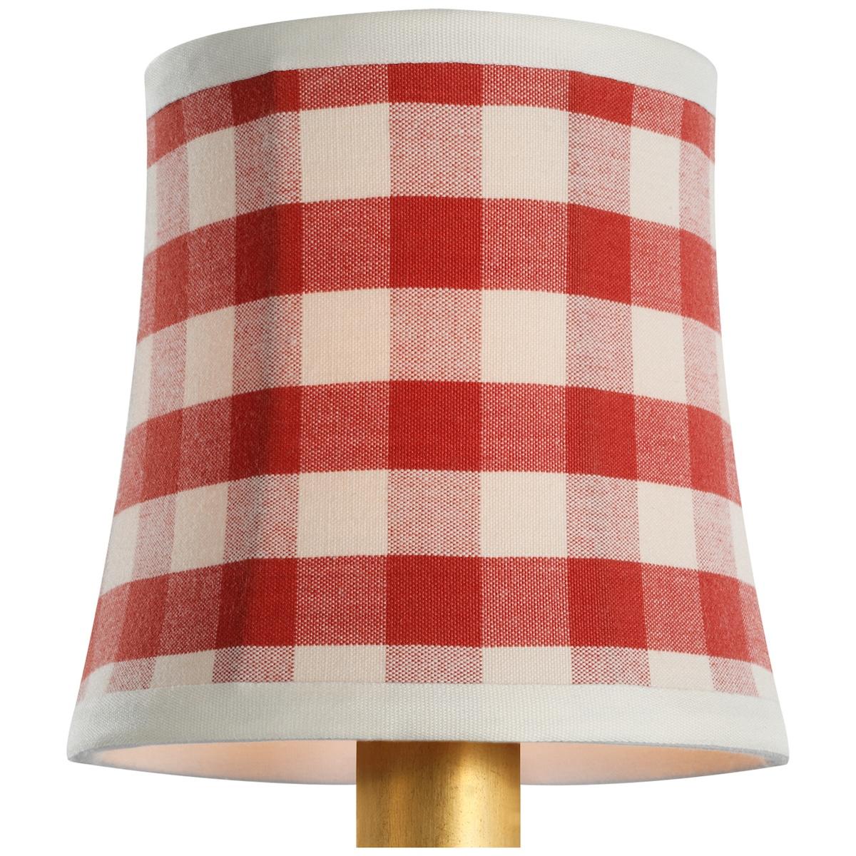 Soft Empire Shade, 5"_ELTON CHECK IN RED