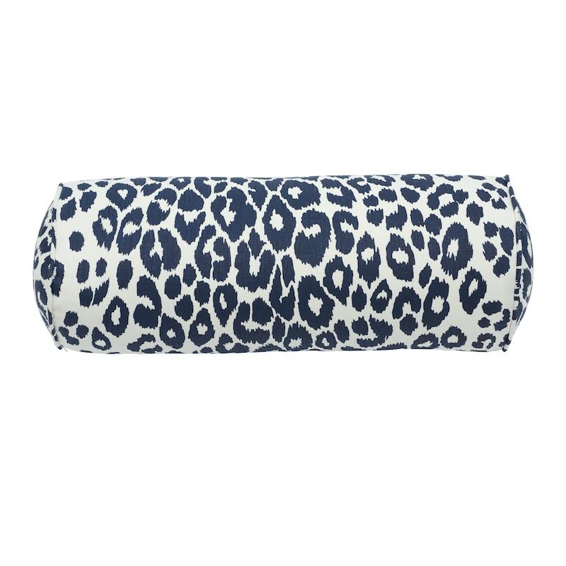 Iconic Leopard Bolster Pillow Ink Pillows & Accessories Schumacher