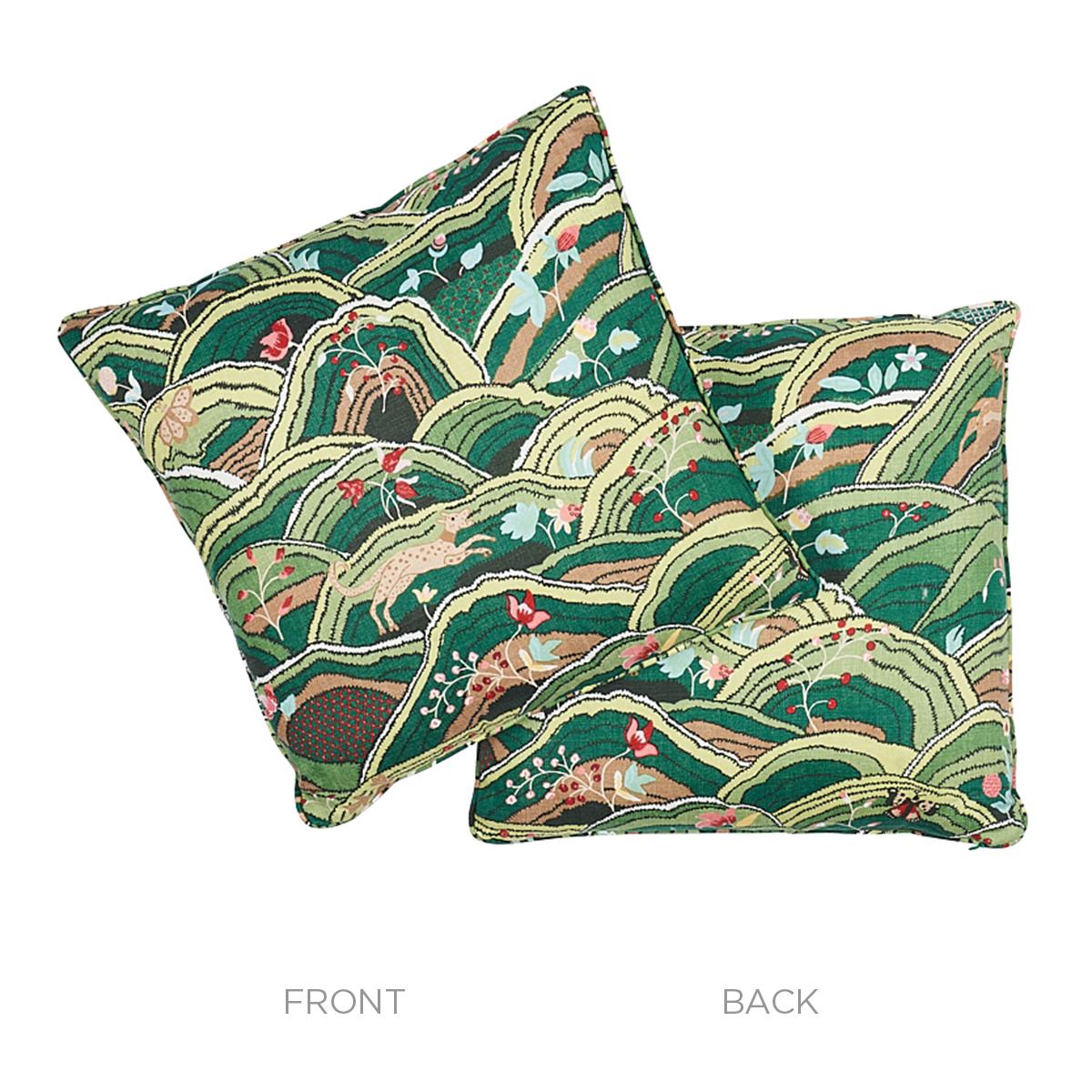 Rolling Hills Pillow Green Pillows & Accessories Schumacher