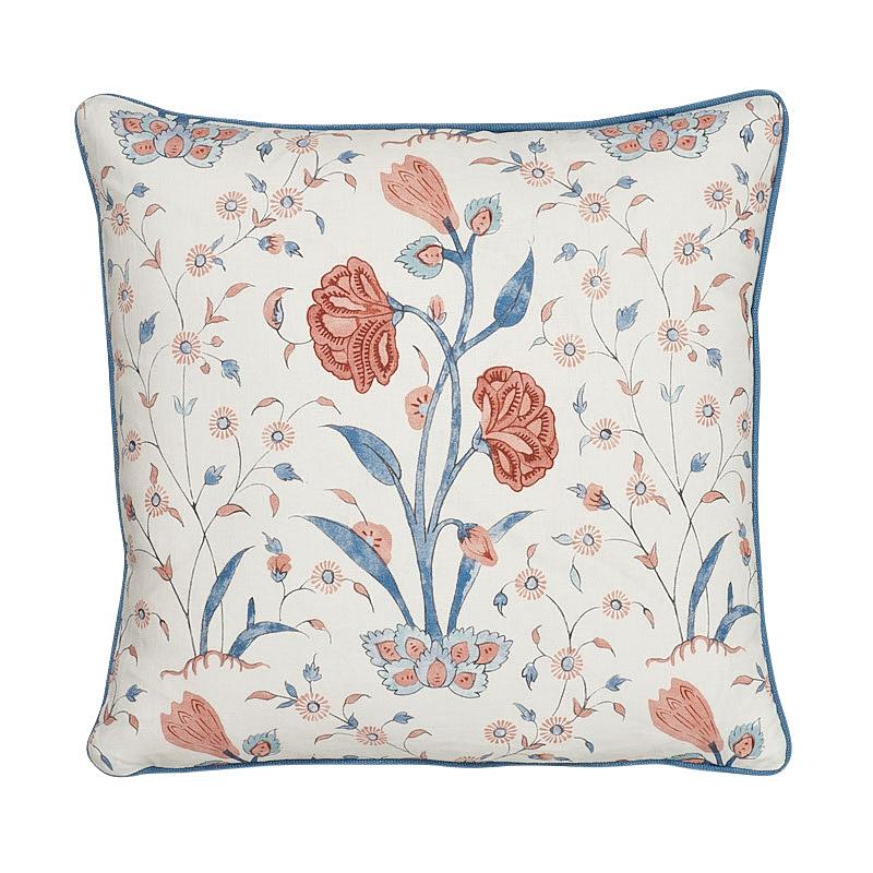 Khilana Floral Pillow Delft & Rose Pillows & Accessories Schumacher