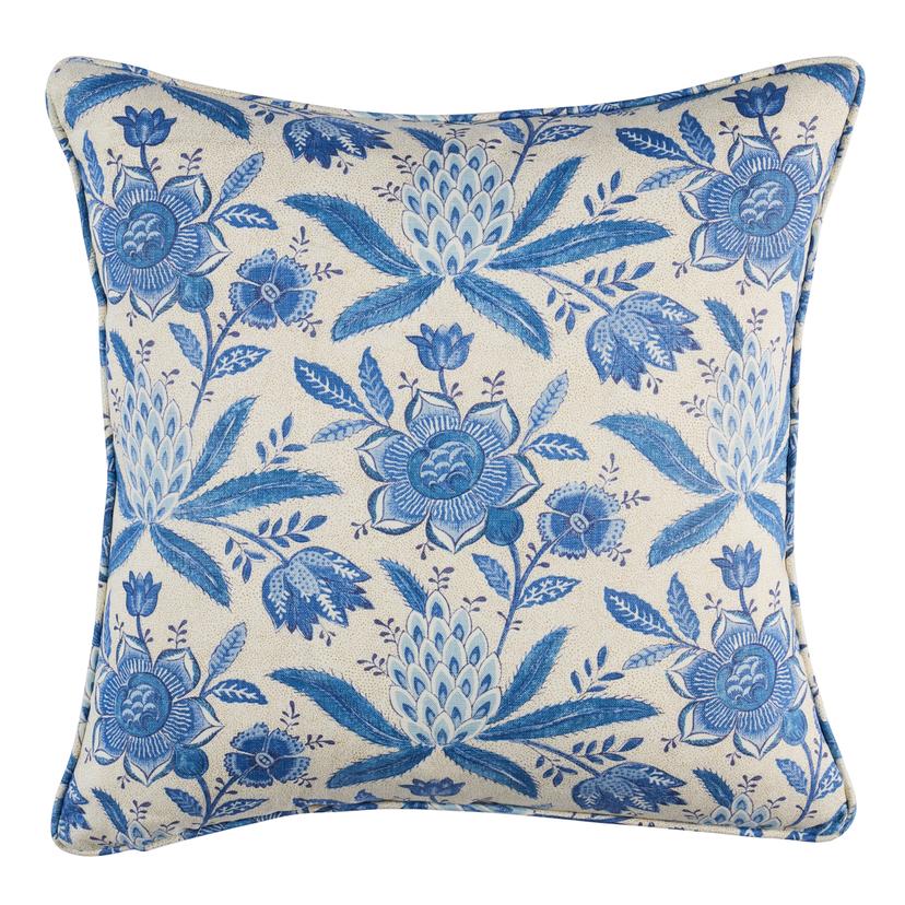 Lafayette Botanical Pillow - Cornflower Pillows & Accessories | Schumacher