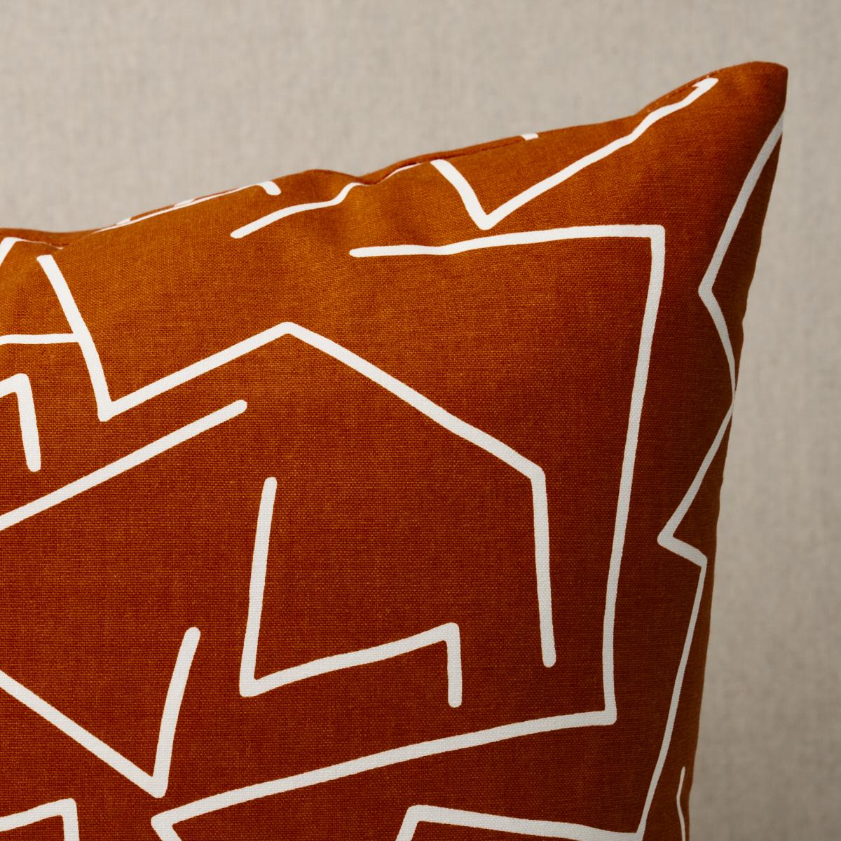 Tangent Print Pillow Saffron Pillows & Accessories Schumacher