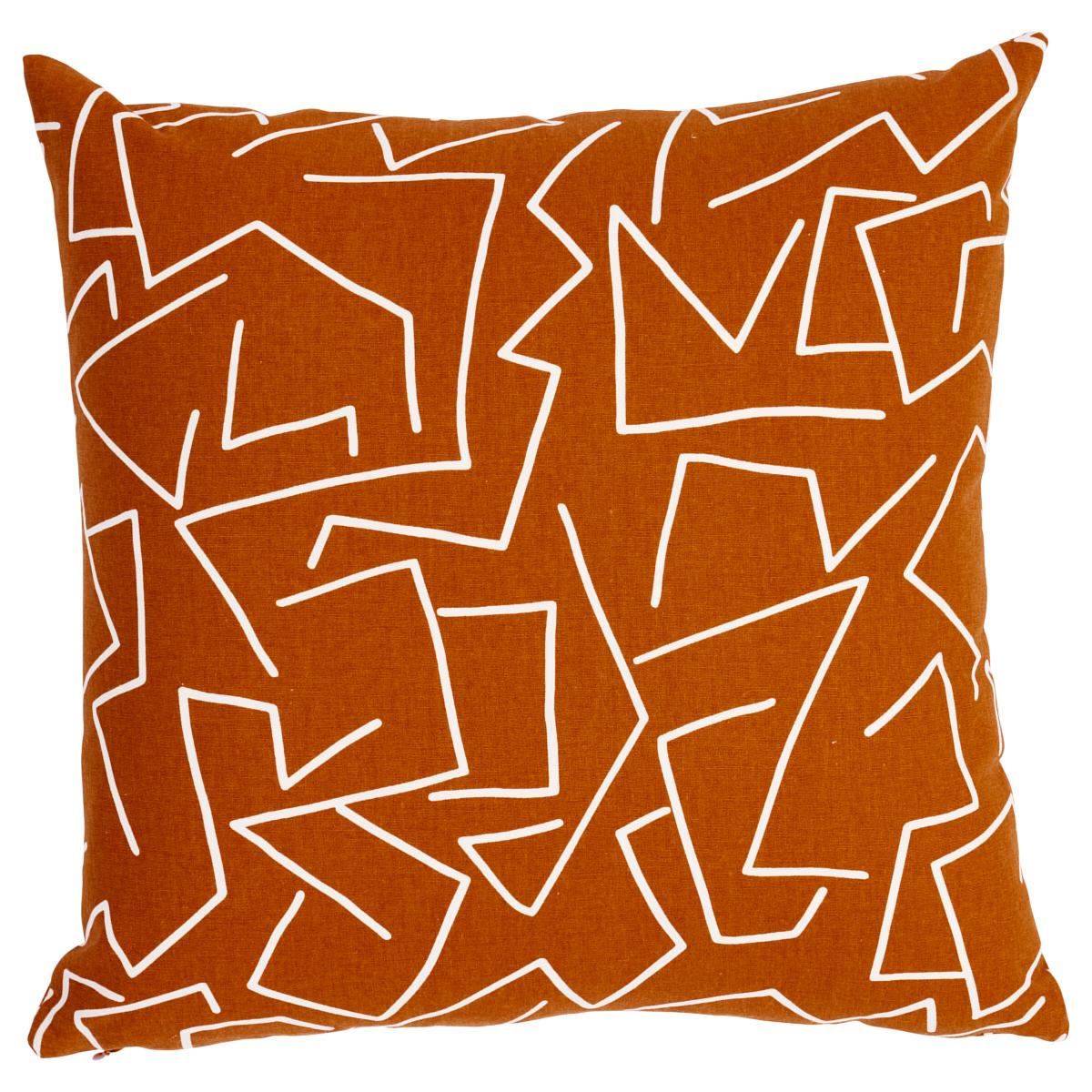 Tangent Print Pillow Saffron Pillows & Accessories Schumacher