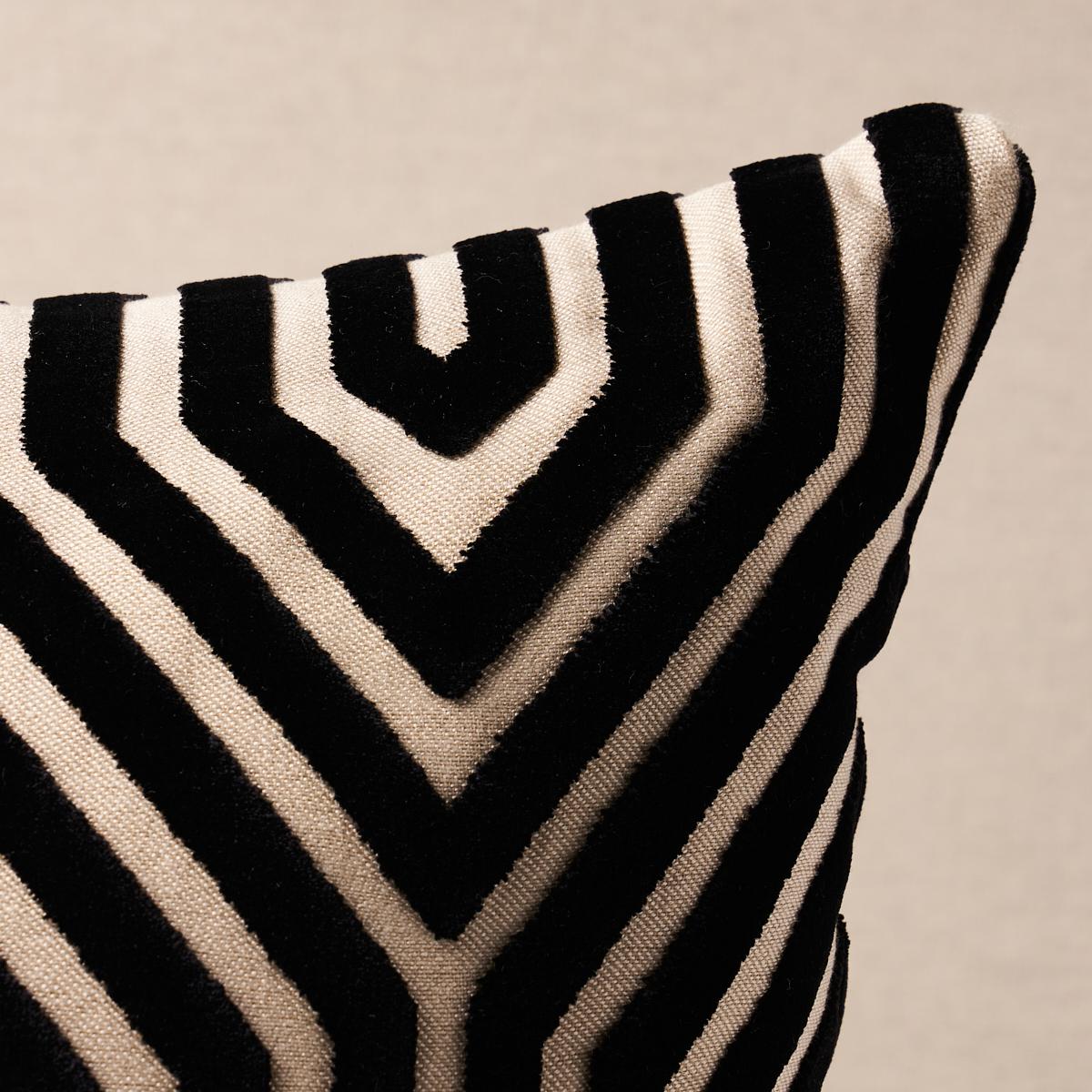 Vanderbilt Velvet Pillow - Noir Pillows & Accessories | Schumacher