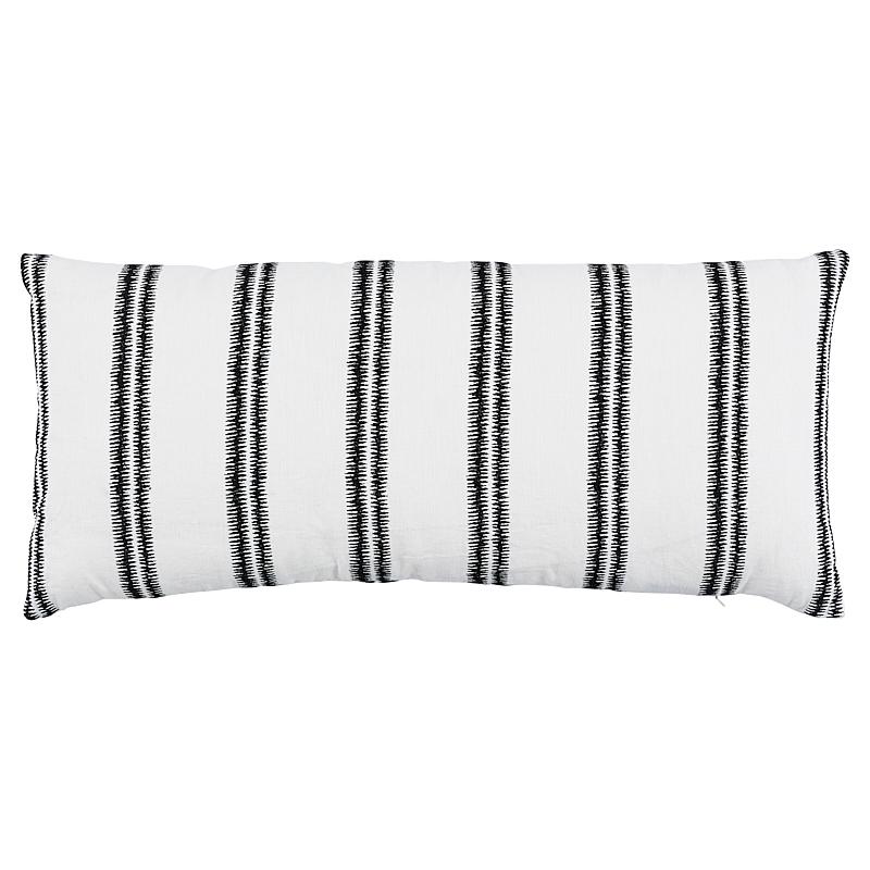 Paloma Embroidery Pillow Ebony Pillows & Accessories Schumacher