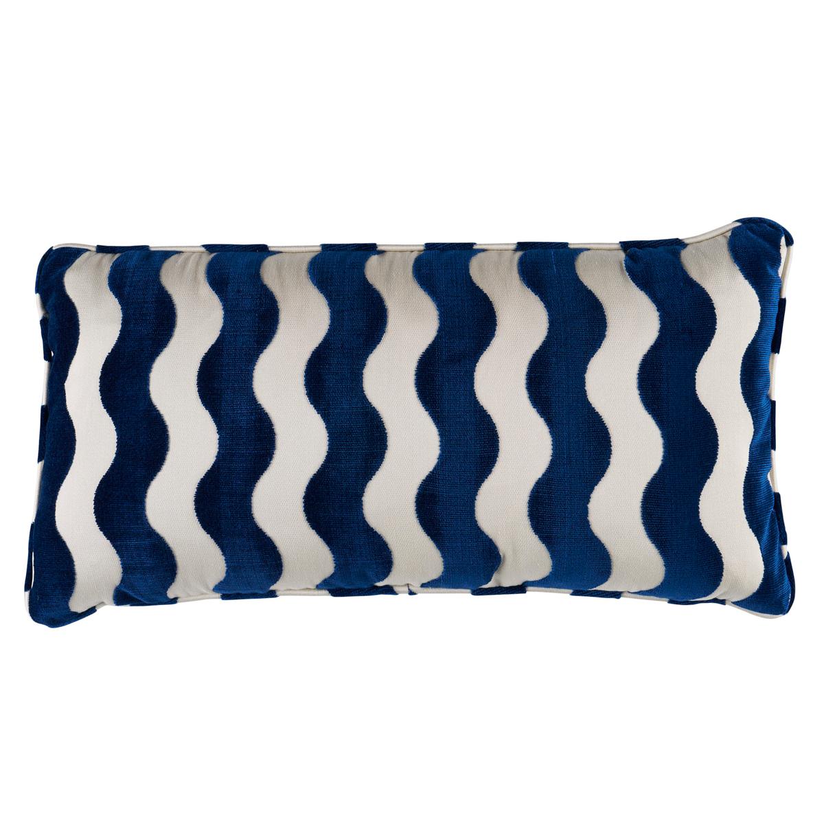 The Wave Pillow Navy Pillows & Accessories Schumacher