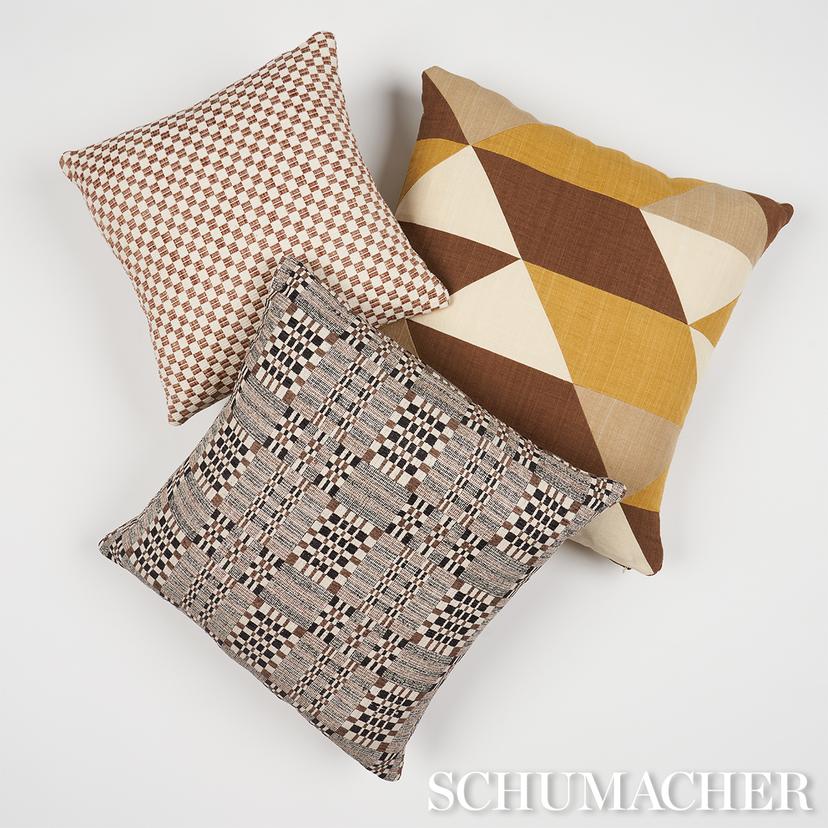 Elkhart Pillow Brown Pillows & Accessories Schumacher