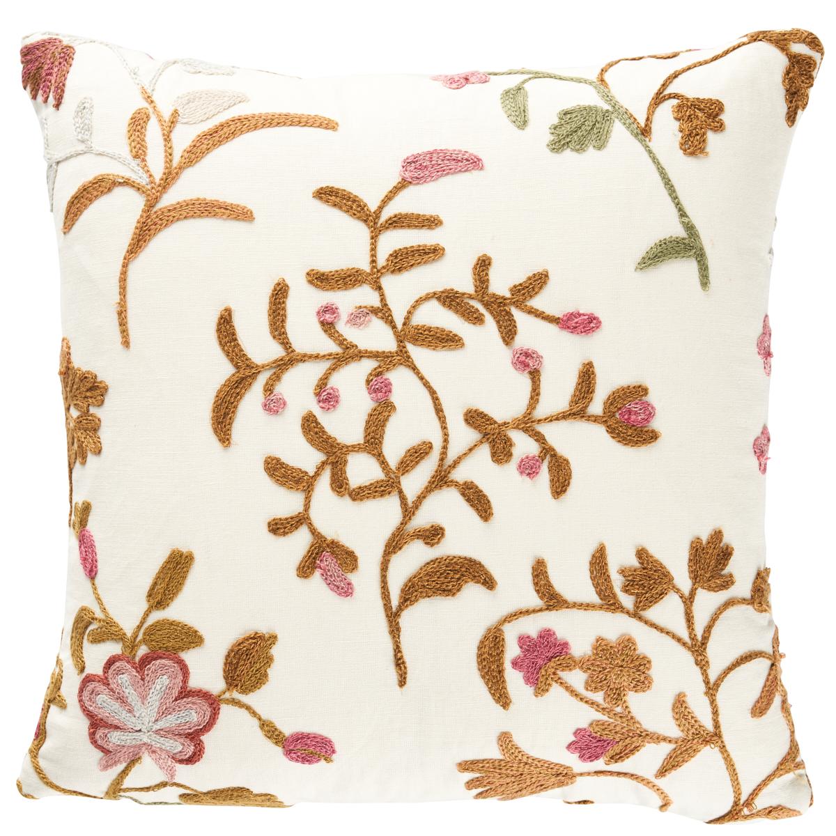 Raleigh Crewel Embroidery Pillow B Autumn Pillows & Accessories