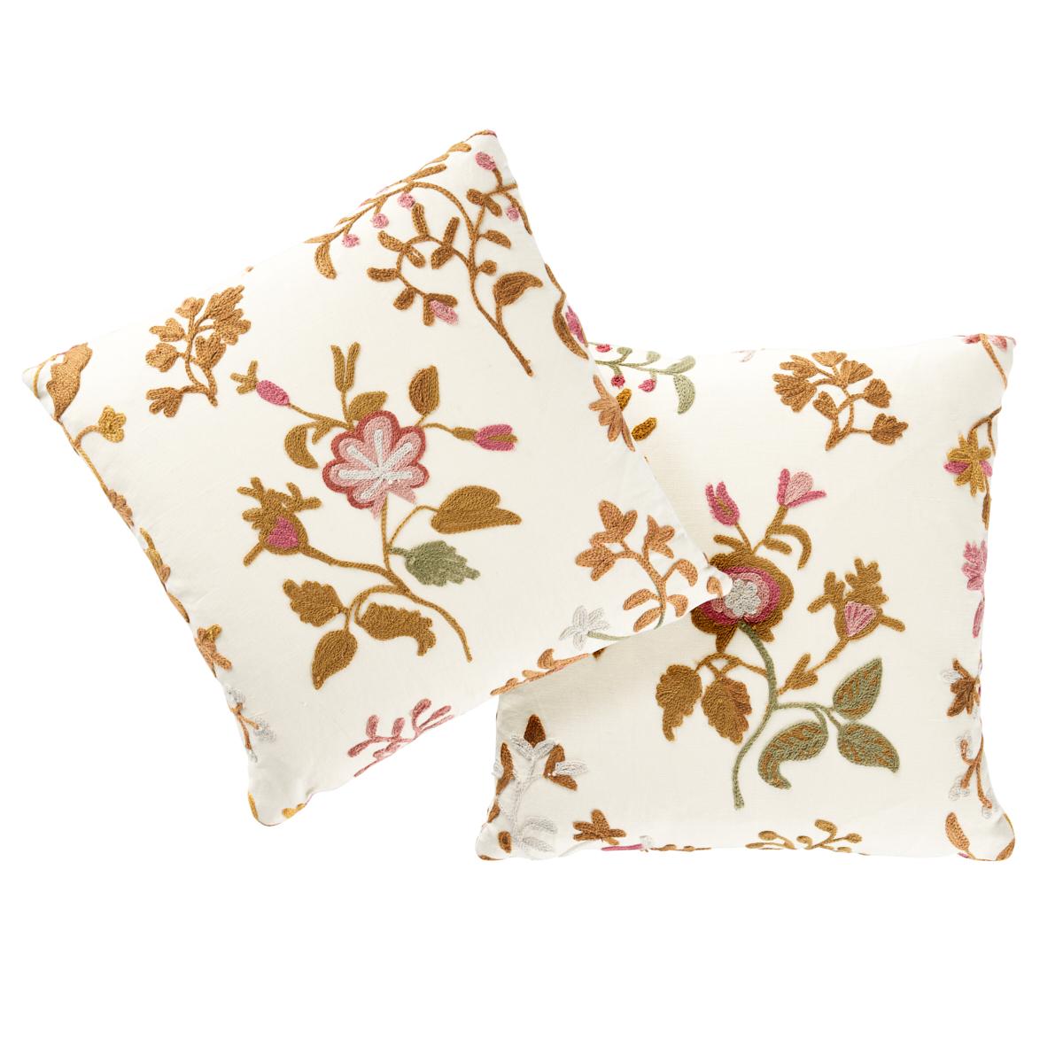 Raleigh Crewel Embroidery Pillow C Autumn Pillows & Accessories