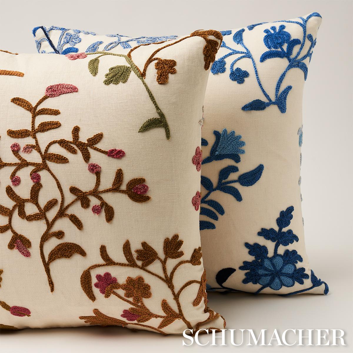 Raleigh Crewel Embroidery Pillow C_AUTUMN