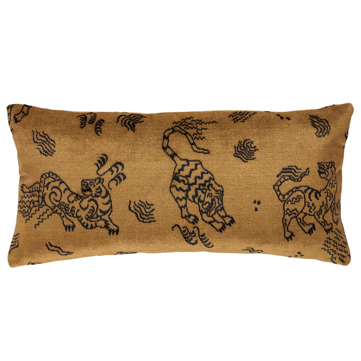 Kinabalu Velvet Pillow Gold Pillows & Accessories Schumacher