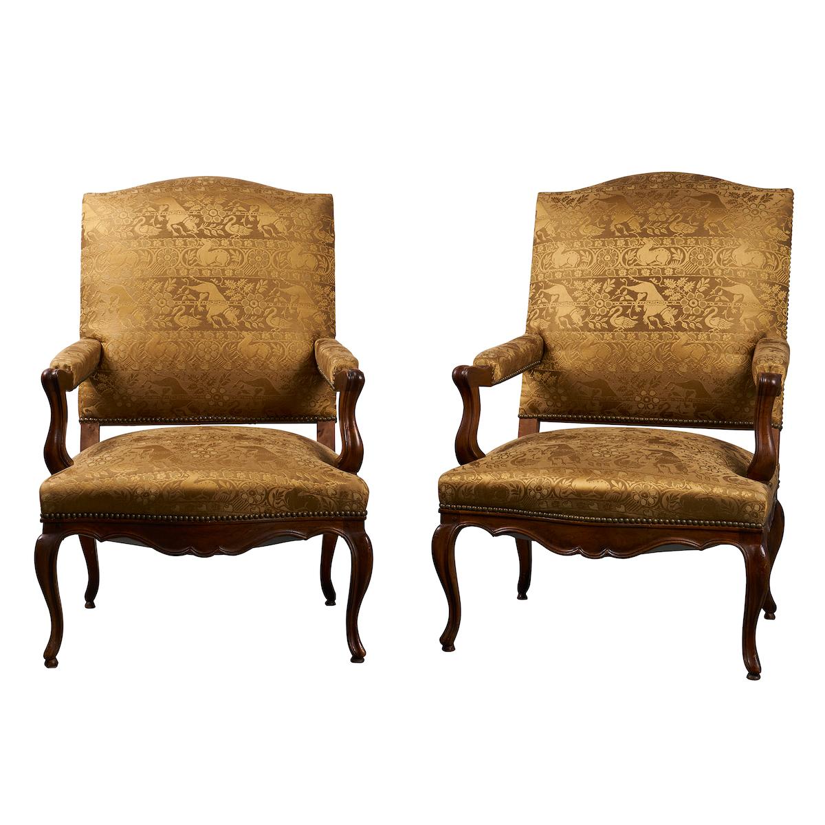 Pair of 19th C. Fauteuils Chairs_null