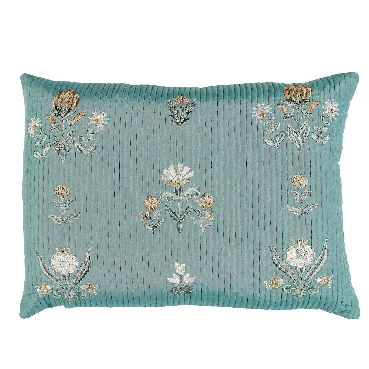 Elmslie Embroidery Pillow_TEAL