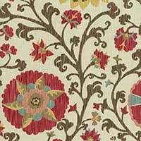 FERGANA EMBROIDERY PRINT - TEAK