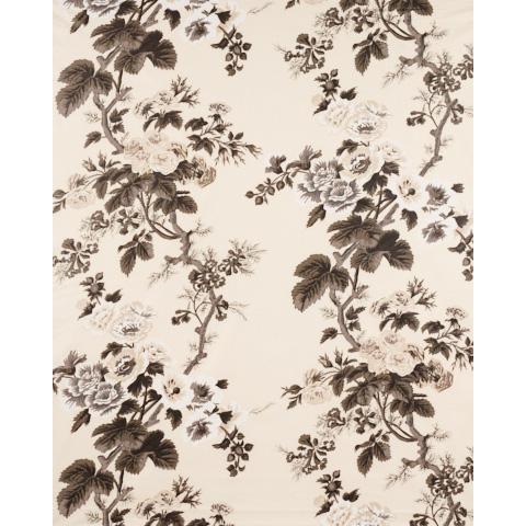 Pyne Hollyhock - Charcoal Fabrics | Schumacher