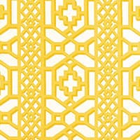 ZANZIBAR TRELLIS CHINTZ - CANARY