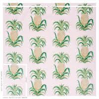 Pineapples Chintz - Blush Fabrics | Schumacher