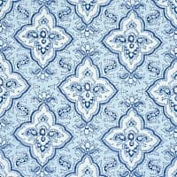 AMALIA MEDALLION HANDMADE PRINT - BLUE
