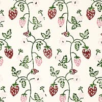 STRAWBERRY HAND BLOCK PRINT - GRASS