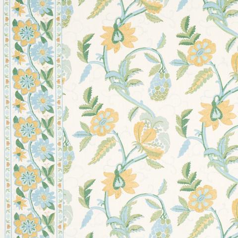 INDALI BORDERED LINEN - CITRON AND MINERAL