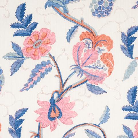 INDALI BORDERED LINEN_ROSE AND INDIGO