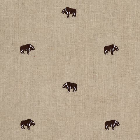 Buffalo Embroidered Linen - NATURAL