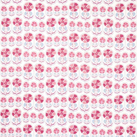 ANJUNA FLORAL LINEN PRINT - MULBERRY