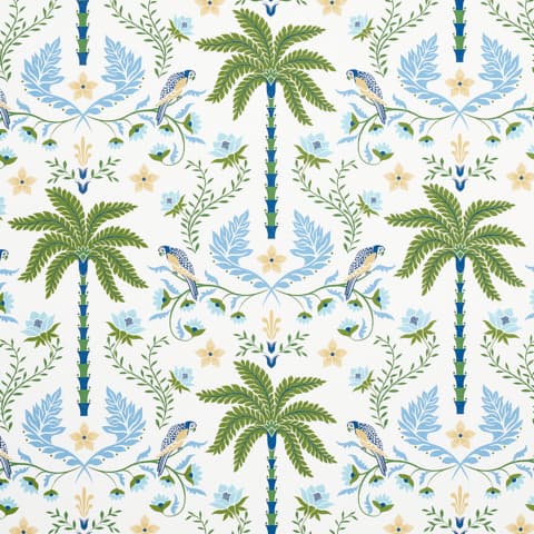 ISLAND PALM INDOOR/OUTDOOR - BLUE & GREEN