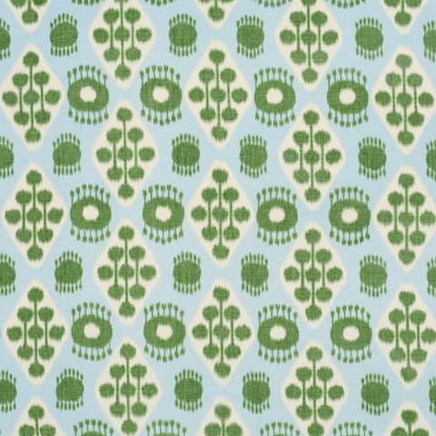 HAMILTON IKAT - BLUE AND LEAF