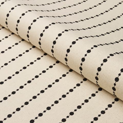 BEADED STRIPE - BLACK AND CREAM