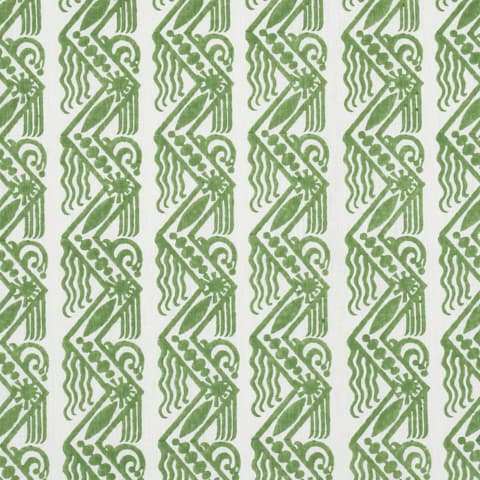 VENETIAN ZIG ZAG BLOCK PRINT - GREEN