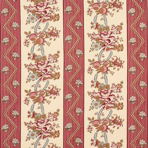 SYLVAIN FLORAL STRIPE - ROUGE