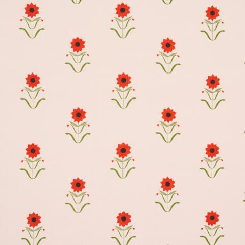 FORGET ME NOTS - RED ON PINK