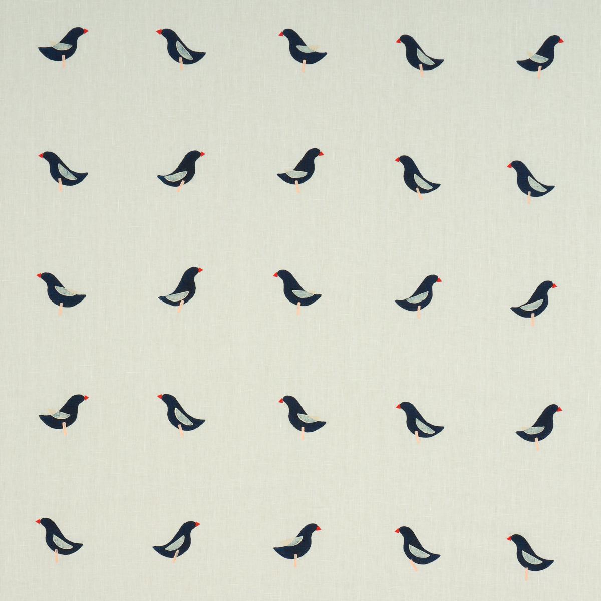BIRDS HAND-BLOCK PRINT - BLACK ON NATURAL