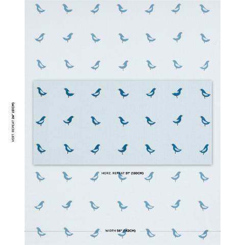 BIRDS HAND BLOCK PRINT_NAVY ON SKY