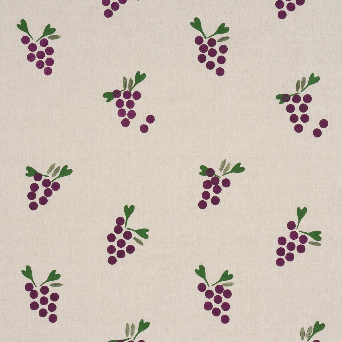 GRAPES HAND BLOCK PRINT_PURPLE ON NATURAL