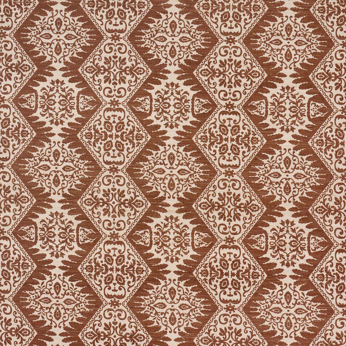 BERKELEY HAND PRINTED SILK - CHESTNUT