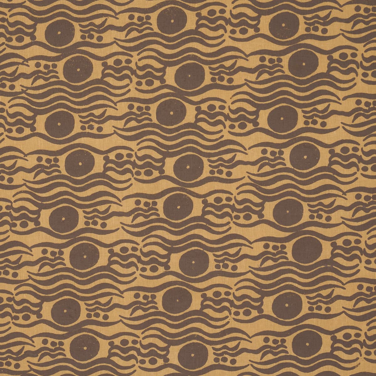 BOSPHORUS HAND BLOCK - OCHRE & BROWN