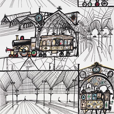 Trains - MULTI ON WHITE