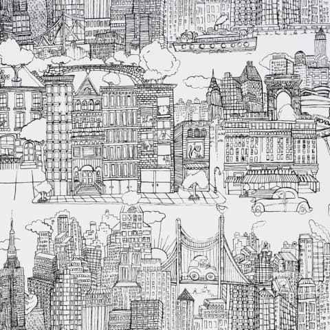 New York  New York - BLACK ON WHITE