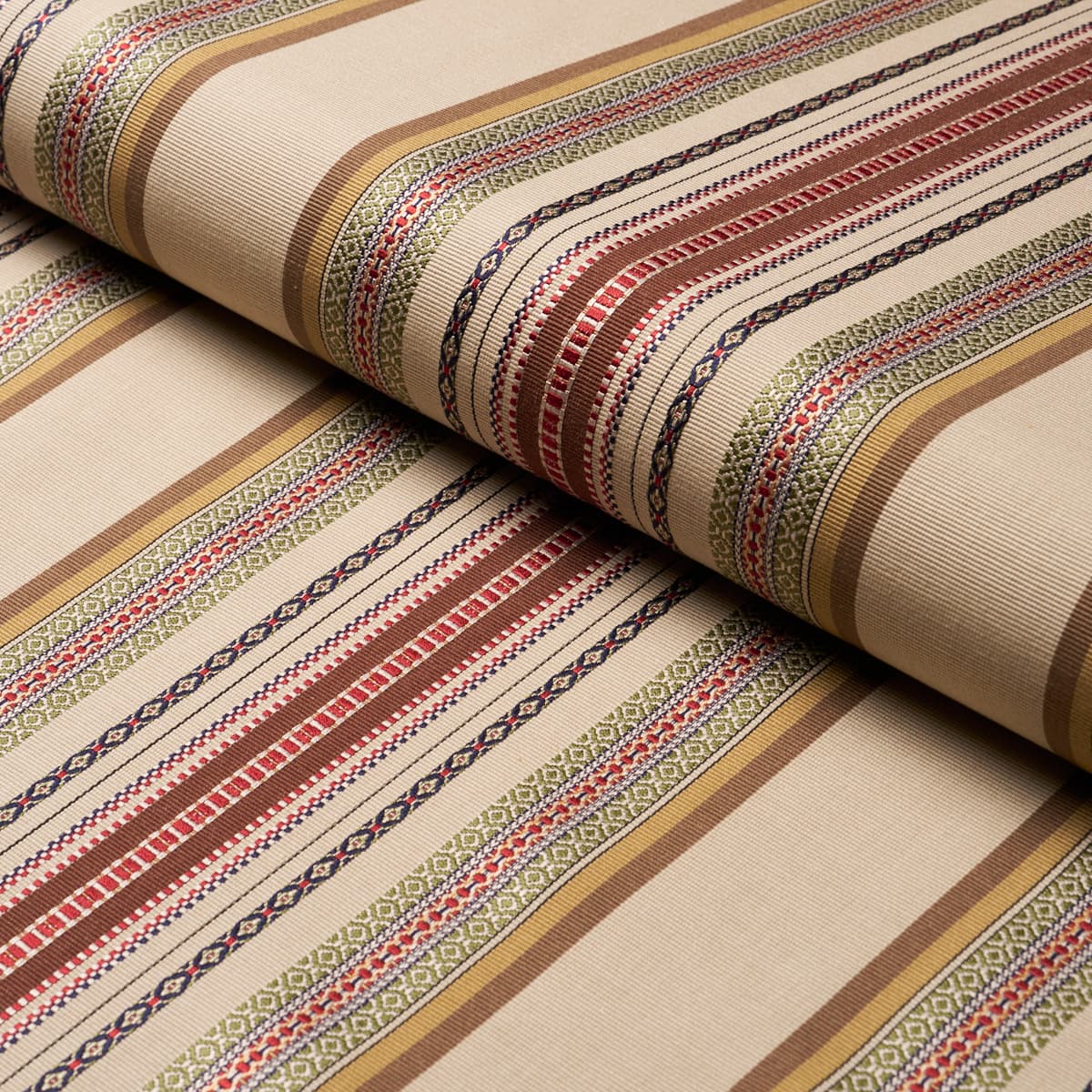 WELLINGTON STRIPE - MULTI ON PECAN
