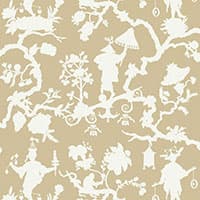 SHANTUNG SILHOUETTE PRINT - SAND