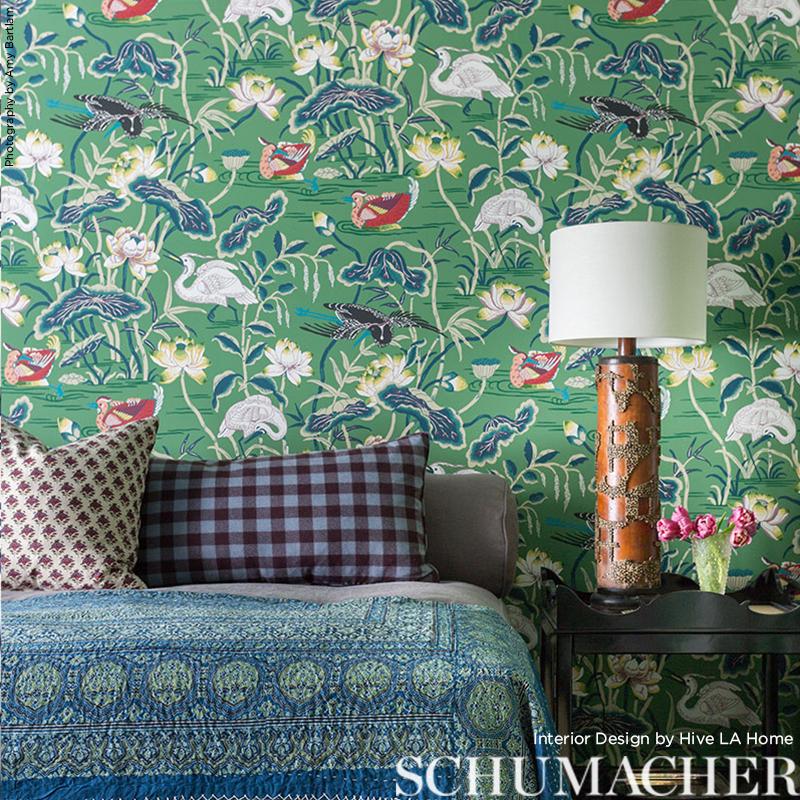Lotus Garden - Parchment Wallpapers | Schumacher