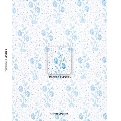 Khilana Floral - Porcelain Wallpapers | Schumacher