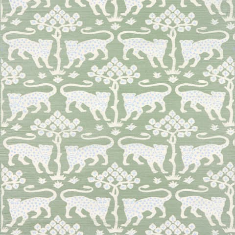 WOODLAND LEOPARD SISAL - SEAGLASS
