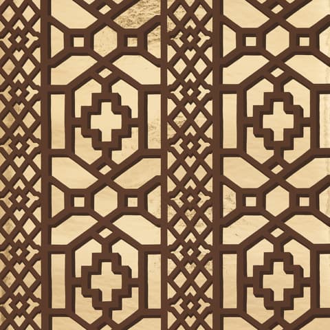 ZANZIBAR TRELLIS MYLAR - GOLD MYLAR