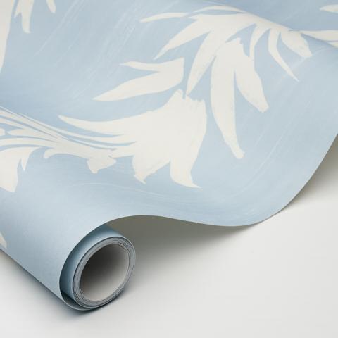 White Lotus - Soft Blue Wallpapers | Schumacher